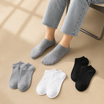 Essential Ankle Socks – 3 Color Pack